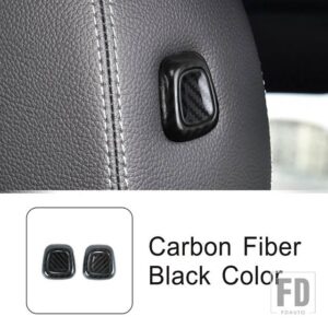メルセデスベンツ ステンレスヘッドレストボタンスパンコール装飾カバートリム Aクラス W177 2019-2022 インテリア - Carbon Fiber Color