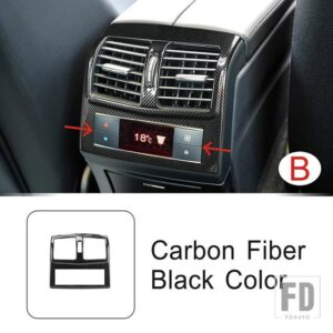 メルセデスベンツ ステンレスリア空調アウトレットフレーム装飾カバートリム Eクラス W212 2012-2015 スタイリング - B Carbon Fiber Color