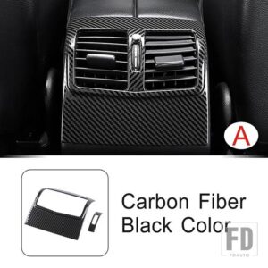 メルセデスベンツ ステンレスリア空調アウトレットフレーム装飾カバートリム Eクラス W212 2012-2015 スタイリング - A Carbon Fiber Color