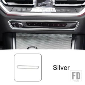 BMW ステンレスセンターコンソールボタンフレーム装飾カバートリム 3シリーズ G20 G28 2020-2022 インテリア - Silver
