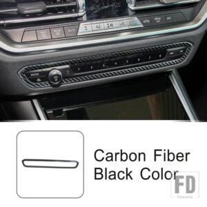 BMW ステンレスセンターコンソールボタンフレーム装飾カバートリム 3シリーズ G20 G28 2020-2022 インテリア - Carbon Fiber Color