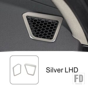 BMW ステンレスダッシュボード空調アウトレットフレーム装飾カバートリム 3シリーズ G20 G28 2020-2022 LHD スタイリング - Silver