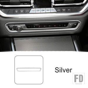 BMW センターコンソールボリュームフレーム装飾カバートリム 3シリーズ G20 2020-2022 インテリアアクセサリー - Silver