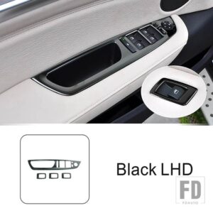 BMW ステンレス窓ガラス昇降ボタンフレーム装飾カバートリム X5 E70 X6 E71 2008-2014 LHD スタイリング - Black