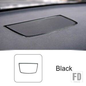 BMW ステンレスセンターコンソールオーディオスピーカーフレーム装飾カバートリム X5 E70 X6 E71 2008-2014 インテリア - Black