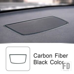 BMW ステンレスセンターコンソールオーディオスピーカーフレーム装飾カバートリム X5 E70 X6 E71 2008-2014 インテリア - Carbon Fiber Color