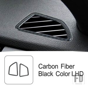 BMW ステンレスダッシュボード空調アウトレットフレーム装飾カバートリム X5 E70 X6 E71 2008-2014 LHD スタイリング - Carbon Fiber Color