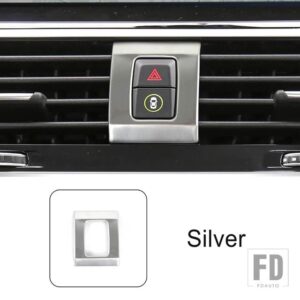 BMW ステンレスパーキングスイッチフレーム装飾カバートリム X3 X4 G01 G02 2018-2022 インテリアアクセサリー - Silver