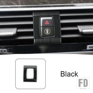 BMW ステンレスパーキングスイッチフレーム装飾カバートリム X3 X4 G01 G02 2018-2022 インテリアアクセサリー - Black