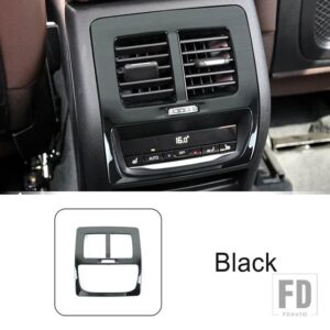 BMW ステンレスリア空調アウトレットフレーム装飾カバートリム X3 X4 G01 G02 2018-2022 インテリア - Black