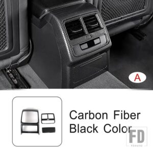 アウディ カーボンカラーリア空調ベントフレーム装飾カバートリム A4 B9 2017-2021 インテリア - A