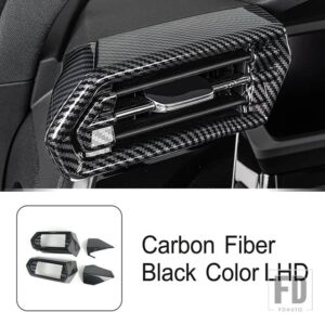 アウディ カーボンカラーセンターコンソール空調アウトレットフレーム装飾カバートリム A3 8Y 2021-2022 LHD - Carbon Fiber Black