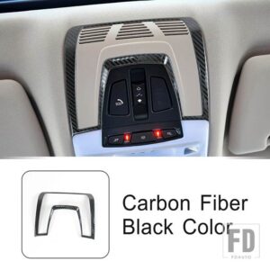BMW ステンレスルーフ読書ランプフレーム装飾カバートリム X5 X6 F15 F16 ドームライトインテリアアクセサリー - Carbon Fiber Color