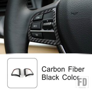 BMW ステアリングホイールボタンフレーム装飾カバートリム 5/7シリーズ F10 F18 F01 F02 自動車インテリアアクセサリー - 2 pieces2