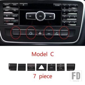 メルセデスベンツ カーコンソールエアコン機能ボタントリムステッカー GLA X156 CLA C117 AB クラス W176 W246 2013-2017 - Model C