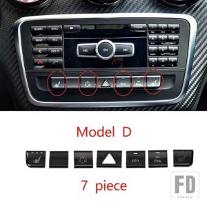 メルセデスベンツ カーコンソールエアコン機能ボタントリムステッカー GLA X156 CLA C117 AB クラス W176 W246 2013-2017 - Model D