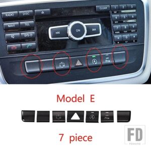 メルセデスベンツ カーコンソールエアコン機能ボタントリムステッカー GLA X156 CLA C117 AB クラス W176 W246 2013-2017 - Model E