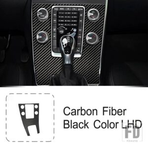 ボルボ センターコンソールパネル装飾カーボン S60 V60 2011-2019 LHD ガラス昇降ボタンカバートリム - 1 piece4