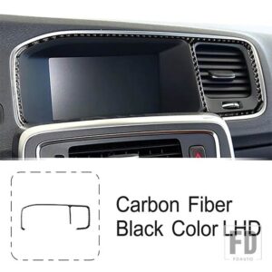 ボルボ センターコンソールパネル装飾カーボン S60 V60 2011-2019 LHD ガラス昇降ボタンカバートリム - 1 piece5