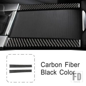 ボルボ センターコンソールパネル装飾カーボン S60 V60 2011-2019 LHD ガラス昇降ボタンカバートリム - 2 pieces