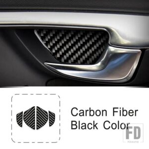 ボルボ センターコンソールパネル装飾カーボン S60 V60 2011-2019 LHD ガラス昇降ボタンカバートリム - 4 Pieces