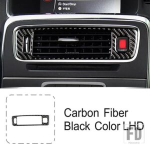 ボルボ センターコンソールパネル装飾カーボン S60 V60 2011-2019 LHD ガラス昇降ボタンカバートリム - 1 piece