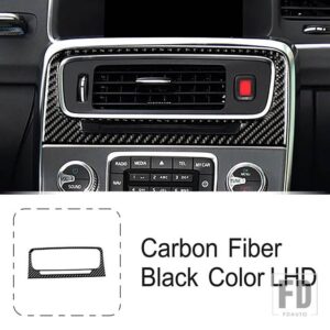 ボルボ センターコンソールパネル装飾カーボン S60 V60 2011-2019 LHD ガラス昇降ボタンカバートリム - 1 piece3