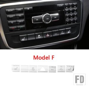 メルセデスベンツ コンソールエアコンボタンデカールトリム GLA X156 CLA C117 AB クラス W176 W246 自動車インテリアステッカー - Model F