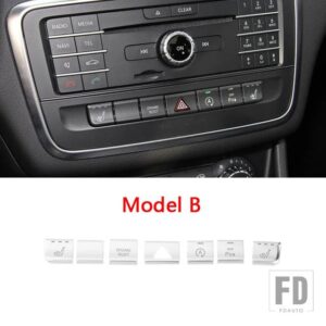 メルセデスベンツ コンソールエアコンボタンデカールトリム GLA X156 CLA C117 AB クラス W176 W246 自動車インテリアステッカー - Model B