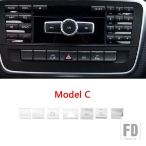 メルセデスベンツ コンソールエアコンボタンデカールトリム GLA X156 CLA C117 AB クラス W176 W246 自動車インテリアステッカー - Model C