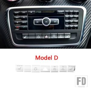 メルセデスベンツ コンソールエアコンボタンデカールトリム GLA X156 CLA C117 AB クラス W176 W246 自動車インテリアステッカー - Model D