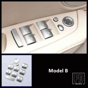BMW ドアアームレスト窓ガラス昇降ボタン装飾トリム 3 5シリーズ E90 E60 E70 E71 E84 X5 X6 X1 車内アクセサリー - B
