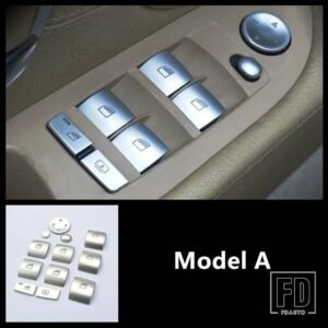 BMW ドアアームレスト窓ガラス昇降ボタン装飾トリム 3 5シリーズ E90 E60 E70 E71 E84 X5 X6 X1 車内アクセサリー - A