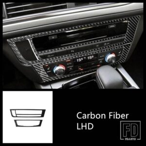 アウディ カーボンセンターコンソール空調フレーム装飾カバートリム A6 C7 2012-2018 インテリア - LHD