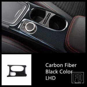 メルセデスベンツ カーボンスタイルセンターコンソールフレームギアシフト水カップパネルカバートリム CLA C117 GLA X156 Aクラス - 1 piece4