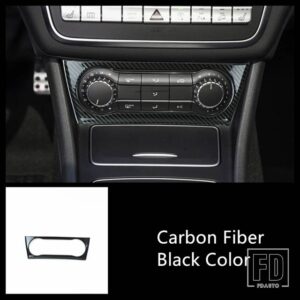 メルセデスベンツ カーボンスタイルセンターコンソールフレームギアシフト水カップパネルカバートリム CLA C117 GLA X156 Aクラス - 1 piece