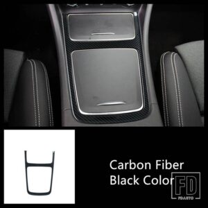 メルセデスベンツ カーボンスタイルセンターコンソールフレームギアシフト水カップパネルカバートリム CLA C117 GLA X156 Aクラス - 1 piece2