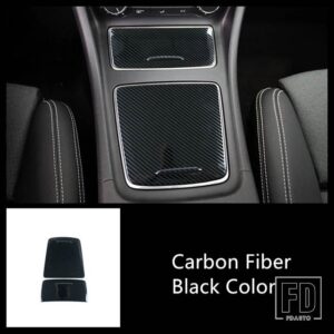 メルセデスベンツ カーボンスタイルセンターコンソールフレームギアシフト水カップパネルカバートリム CLA C117 GLA X156 Aクラス - 2 pieces3