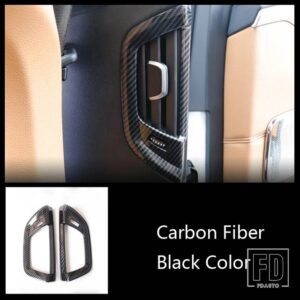 BMW スタイリングリア空調ベントフレーム装飾カバートリム 5シリーズ G30 G38 2018-2019 インテリアアクセサリー - Carbon Fiber Color