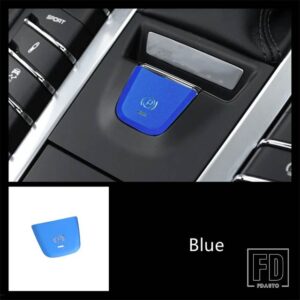 ポルシェ P ボタンハンドブレーキパーキング装飾カバートリムマカン 2014-2018 インテリアアクセサリー - Blue