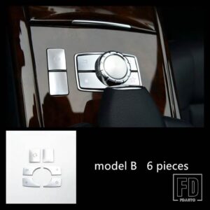 メルセデスベンツ センターコンソール ES マルチメディアボタンスパンコール装飾カバートリム W212 Eクラス 2010-2015 インテリア - 6 pieces