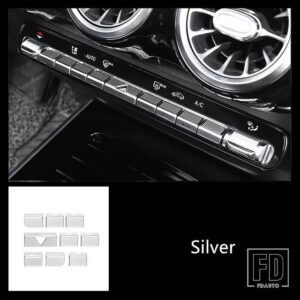 メルセデスベンツ センターコンソールエアコンボタン装飾カバートリム W177 W247 C118 X247 H247 CLA GLA GLB AB クラス - 9 pieces