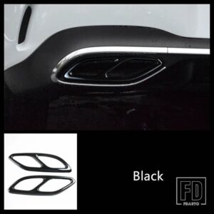 メルセデスベンツ ステンレステールスロートパイプカバートリム CLA C118 2020 排気テールパイプ装飾 - Black