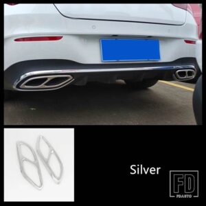 メルセデスベンツ ステンレステールスロートパイプカバートリム CLA C118 2020 排気テールパイプ装飾 - Silver