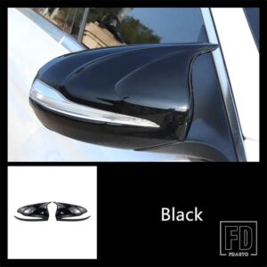 メルセデスベンツ カーボンカラーバックミラーカバートリム W205 W213 X253 C E GLCクラス - Black