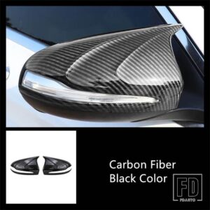 メルセデスベンツ カーボンカラーバックミラーカバートリム W205 W213 X253 C E GLCクラス - Carbon Fiber Color