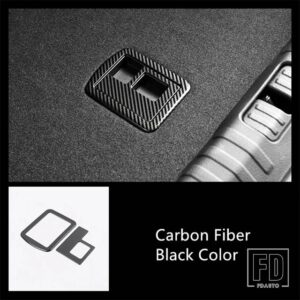 アウディ ステンレスリアエアベントカバートリム A6 C8 2019 カーボンカラーウォーターカップホルダーパネル装飾デカール - 2 pieces