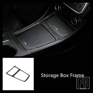 メルセデスベンツ ABS センターコンソールインテリアアクセサリーカバートリムストリップ GLA X156 CLA C117 2013-2018 カーボンスタイル - Storage Box Frame