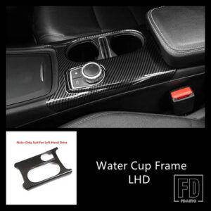 メルセデスベンツ ABS センターコンソールインテリアアクセサリーカバートリムストリップ GLA X156 CLA C117 2013-2018 カーボンスタイル - Water cup frame