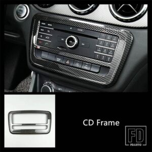 メルセデスベンツ ABS センターコンソールインテリアアクセサリーカバートリムストリップ GLA X156 CLA C117 2013-2018 カーボンスタイル - CD frame
